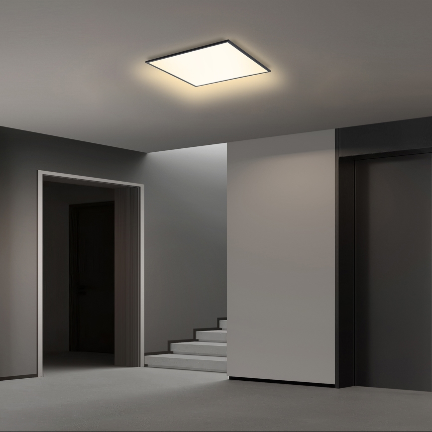 Brilagi - Dimbar LED-takarmatur SLIMFRAME LED/36W/230V 45x45 cm 3000-6000K svart + fjärrkontroll