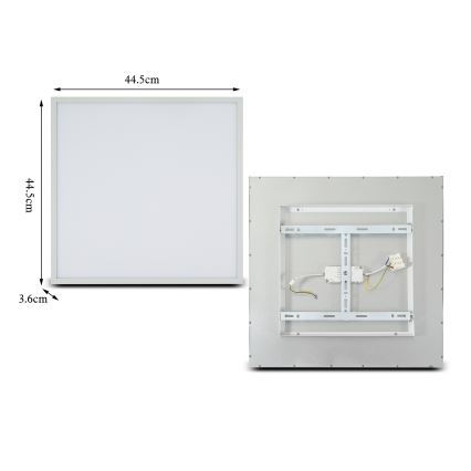 Brilagi - LED dimbar taklampa SLIMFRAME LED/36W/230V 45x45 cm 3000-6000K vit + fjärrkontroll