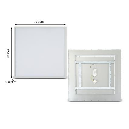 Brilagi - SLIMFRAME dimmbar LED-takpanel 58W/230V 60x60 cm 3000-6000K vit + fjärrkontroll