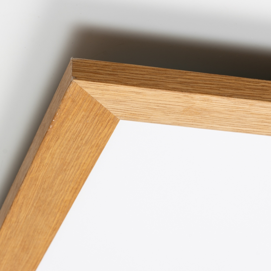 Brilagi - Dimbart LED-takarmatur SLIMFRAME WOOD LED/58W/230V 64x64 cm 3000-6000K brun + fjärrkontroll