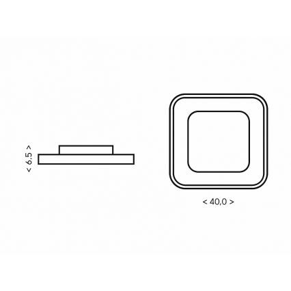 Brilagi - dimbar LED-takarmatur TRIVARO LED/88W/230V 3000-6000K 40x40 cm + fjärrkontroll