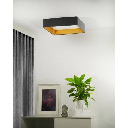 Brilagi - Dimmbar LED-taklampa VELVET SQUARE LED/24W/230V 43x43 cm 3000/4000/6500K + fjärrkontroll, grå