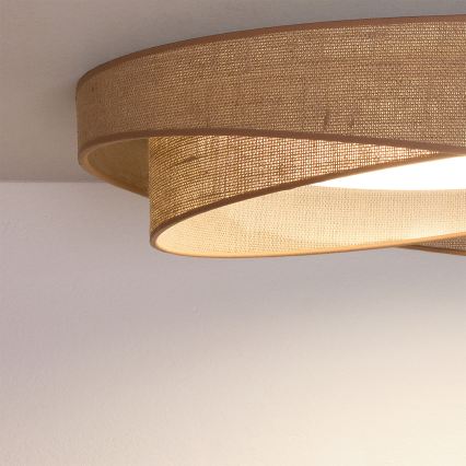 BRILAGI - Dimmbar takarmatur VELVET TWIST LED/36W/230V 3000-6000K Ø 65 cm Wi-Fi Tuya Beacon beige + fjärrkontroll
