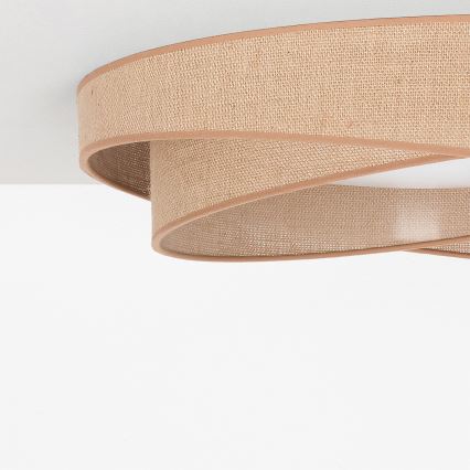 BRILAGI - Dimmbar takarmatur VELVET TWIST LED/36W/230V 3000-6000K Ø 65 cm Wi-Fi Tuya Beacon beige + fjärrkontroll