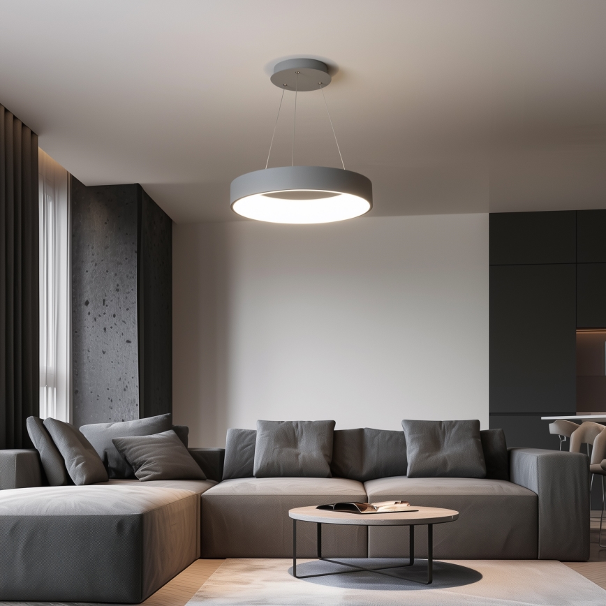 Brilagi - FALCON LED dimbar hänglampa på kabel LED/80W/230V 3000–6500K Ø 60 cm grå + fjärrkontroll