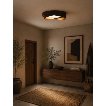 BRILAGI - Dimbart LED-taklampa VELVET TWIST LED/36W/230V 3000-6000K pr. 65 cm Wi-Fi Tuya Beacon brun/guld + fjärrkontroll