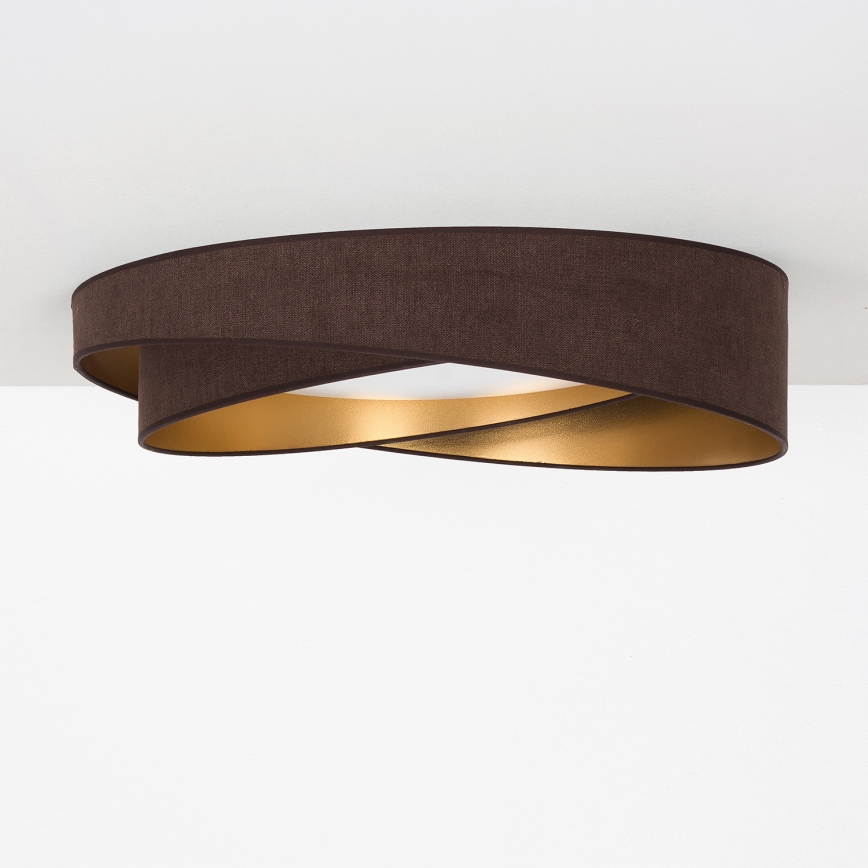 BRILAGI - Dimbart LED-taklampa VELVET TWIST LED/36W/230V 3000-6000K pr. 65 cm Wi-Fi Tuya Beacon brun/guld + fjärrkontroll