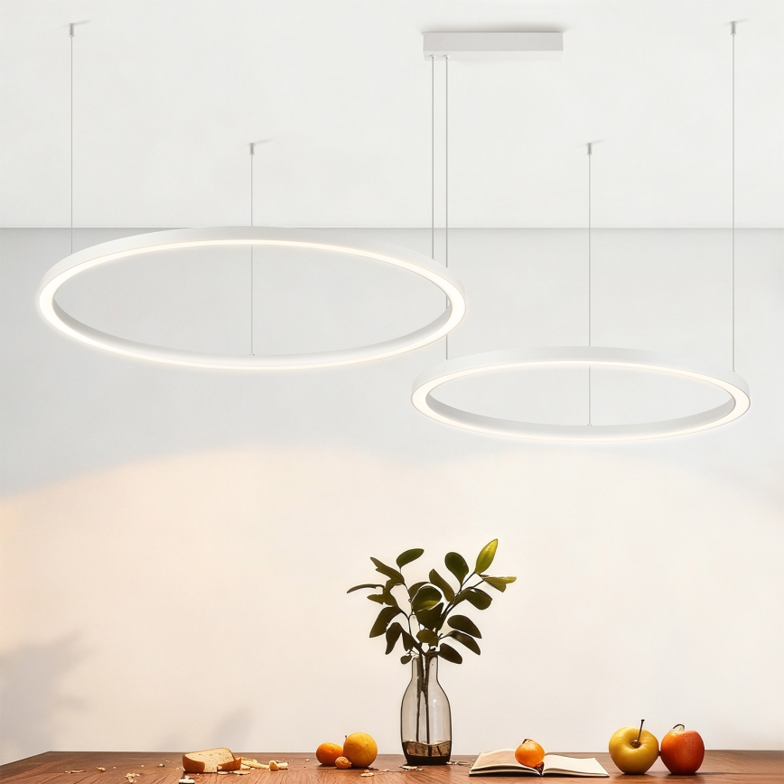 Brilagi - LED-dimbar pendellampa på vajer PORTOFINO LED/98W/230V 3000-6000K vit + fjärrkontroll