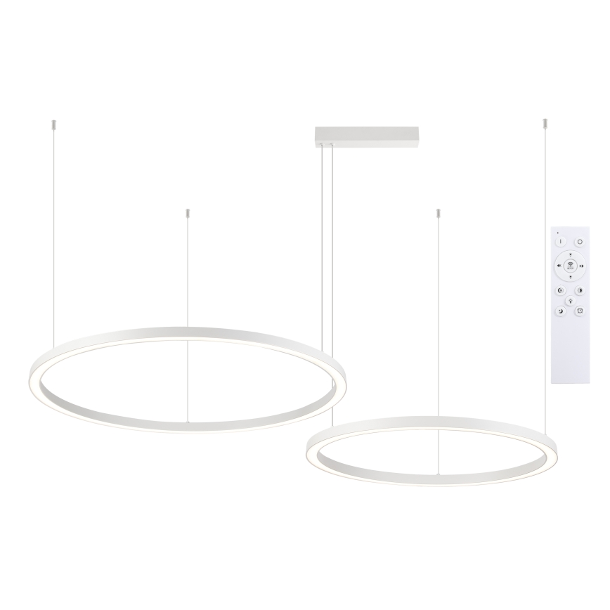 Brilagi - LED-dimbar pendellampa på vajer PORTOFINO LED/98W/230V 3000-6000K vit + fjärrkontroll