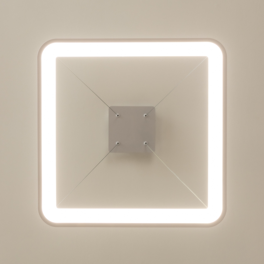 Brilagi - Dimbar LED-pendellampa med vajerupphängning FALCON SLIM LED/50W/230V 3000-6500K 50x50 cm vit + fjärrkontroll