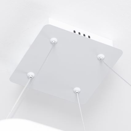 Brilagi - Dimbar LED-pendellampa med vajerupphängning FALCON SLIM LED/50W/230V 3000-6500K 50x50 cm vit + fjärrkontroll