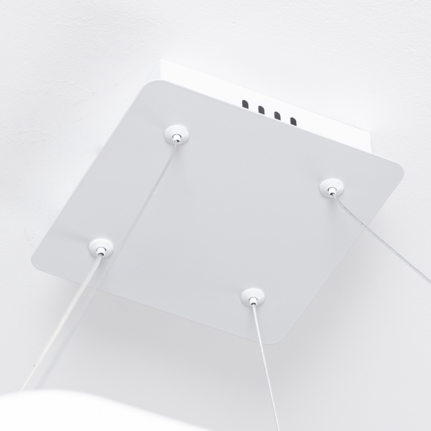 Brilagi - Dimbar LED-pendellampa med vajerupphängning FALCON SLIM LED/50W/230V 3000-6500K 50x50 cm vit + fjärrkontroll