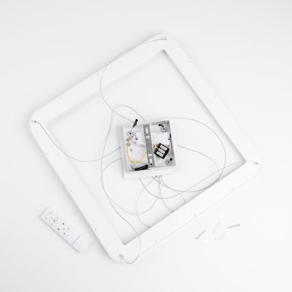 Brilagi - Dimbar LED-pendellampa med vajerupphängning FALCON SLIM LED/50W/230V 3000-6500K 50x50 cm vit + fjärrkontroll