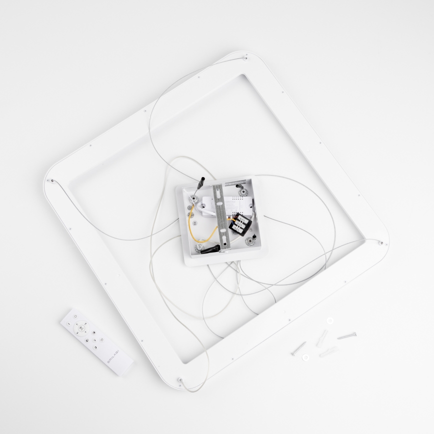 Brilagi - Dimbar LED-pendellampa med vajerupphängning FALCON SLIM LED/50W/230V 3000-6500K 50x50 cm vit + fjärrkontroll