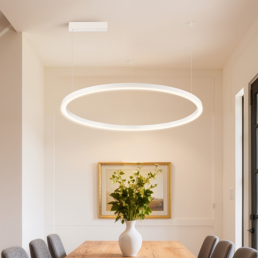 Brilagi - LED dimbar pendellampa på kabel PORTOFINO LED/60W/230V 3000-6000K Ø 80 cm vit + fjärrkontroll