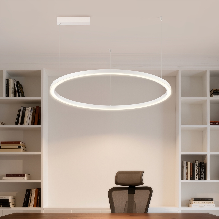 Brilagi - LED dimbar pendellampa på kabel PORTOFINO LED/60W/230V 3000-6000K Ø 80 cm vit + fjärrkontroll