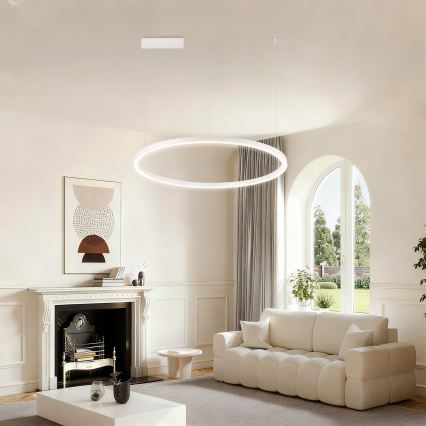 Brilagi - LED dimbar pendellampa på kabel PORTOFINO LED/60W/230V 3000-6000K Ø 80 cm vit + fjärrkontroll