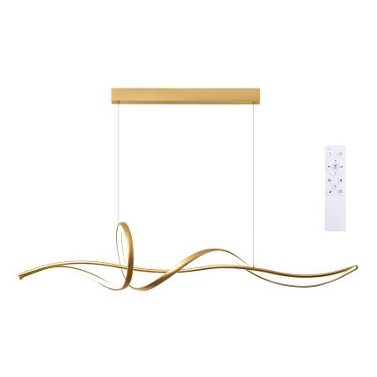Brilagi - LED-dimmbar pendellampa med vajer SIGNATURE LED/55W/230V 3000-6000K 120x23 cm guld + fjärrkontroll