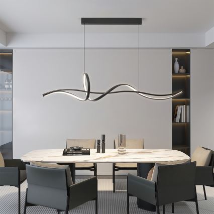 Brilagi - LED dimbar pendellampa på vajer SIGNATURE LED/55W/230V 3000-6000K 120x23 cm svart + fjärrkontroll