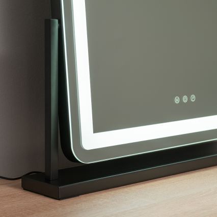 BRILAGI - Dimmbar LED-sminkspegel CALIFORNIA LED/25W/230V 3000/4000/6500K 55x44 cm svart