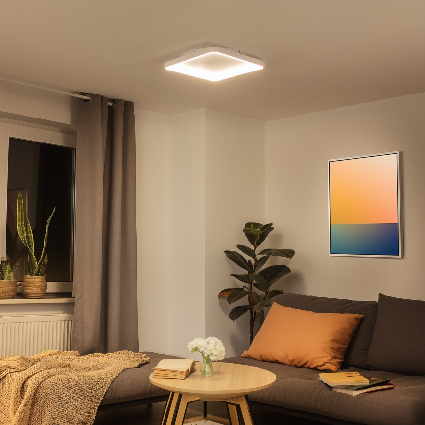 Brilagi - LED Dimmbar takarmatur FALCON SLIM LED/50W/230V 3000-6500K 50x50 cm vit + fjärrkontroll