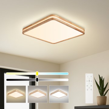 BRILAGI - Dimmbar LED-takarmatur MOLINA SQUARE LED/80W/230V 3000-6000K ek 60x60 cm + fjärrkontroll
