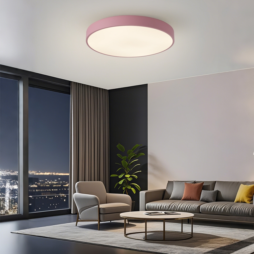 Brilagi - Dimmbar LED-takarmatur POOL LED/60W/230V 3000-6000K Ø 60 cm rosa + fjärrkontroll