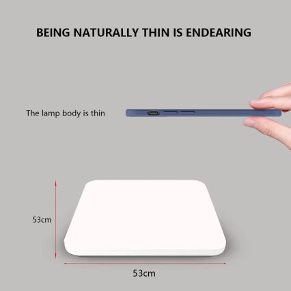 Brilagi - Dimbar LED-taklampa SMART LED/36W/230V 53x53 cm 2700-6500K Wi-Fi Tuya + fjärrkontroll