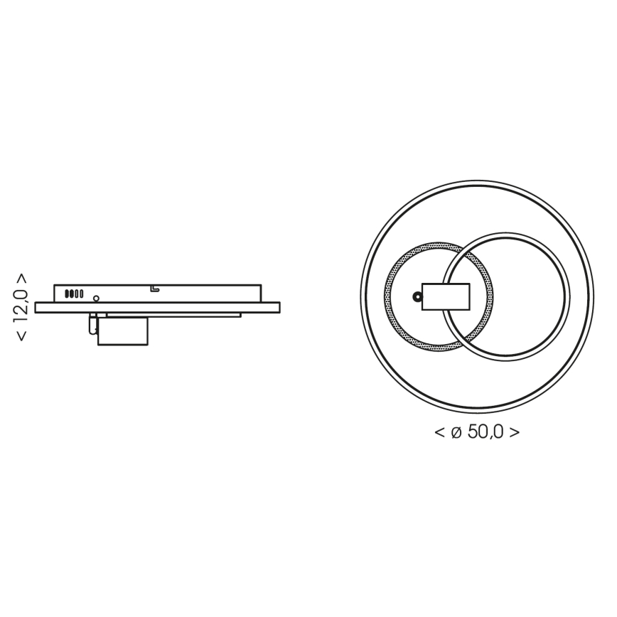 Brilagi - LED dimbar takarmatur UNITY LED/60W/230V + 1xGU10/3W 3000-6000K pr. 50 cm vit/svart + fjärrkontroll