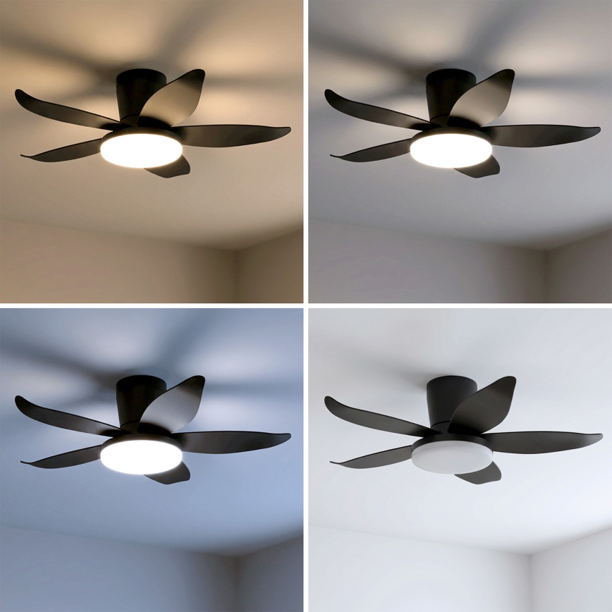Brilagi - LED dimbar takfläkt LED/32W/230V Ø 95 cm svart + fjärrkontroll