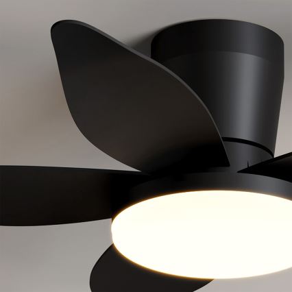 Brilagi - LED dimbar takfläkt LED/32W/230V Ø 95 cm svart + fjärrkontroll