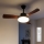 Brilagi - Dimmbar LED-takfläkt LED/34W/230V 3000–6500K Ø 106 cm svart/brun + fjärrkontroll