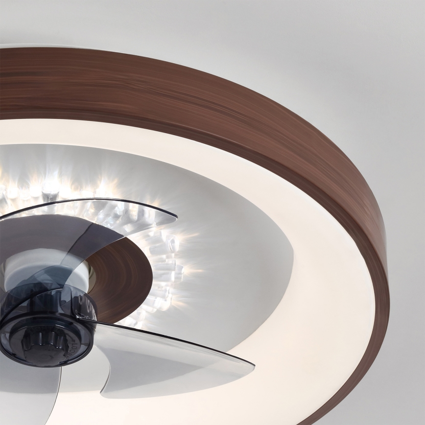 Brilagi - dimbar LED-takfläkt LED/34W/230V 3000-6500K Ø 46 cm brun + fjärrkontroll