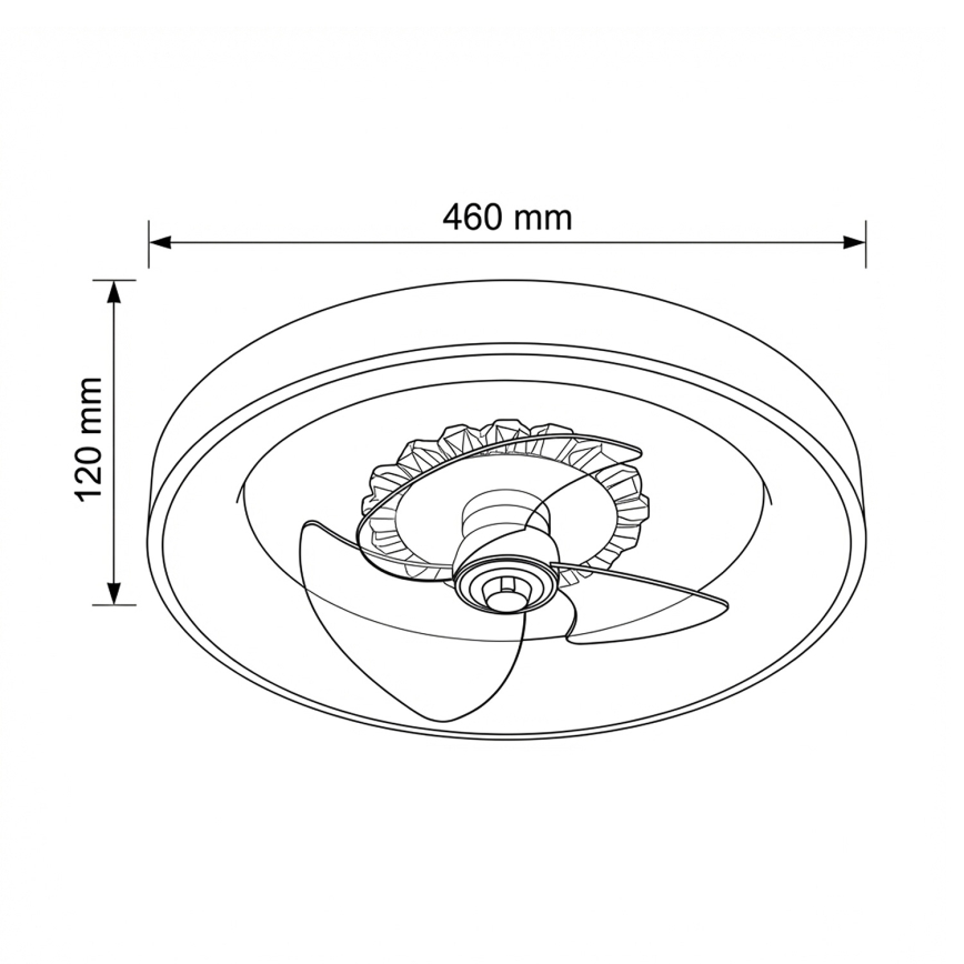 Brilagi - dimbar LED-takfläkt LED/34W/230V 3000-6500K Ø 46 cm brun + fjärrkontroll