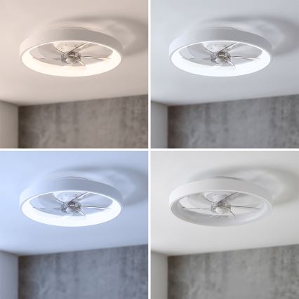 Brilagi - Dimbar LED-takfläkt LED/34W/230V Ø 50 cm vit + fjärrkontroll