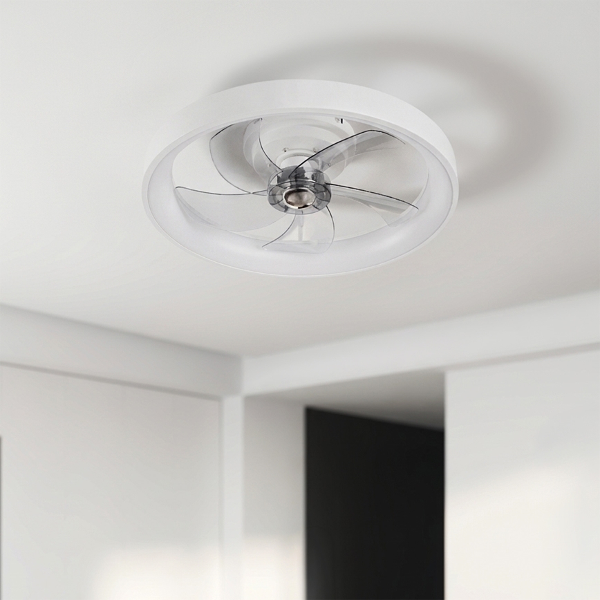 Brilagi - Dimbar LED-takfläkt LED/34W/230V Ø 50 cm vit + fjärrkontroll