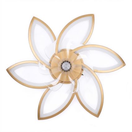 Brilagi - LED-dimmbar takfläkt LED/34W/230V 3000-6500K Ø 78 cm guld + fjärrkontroll