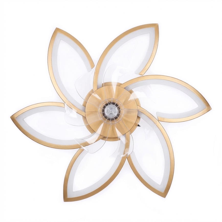 Brilagi - LED-dimmbar takfläkt LED/34W/230V 3000-6500K Ø 78 cm guld + fjärrkontroll