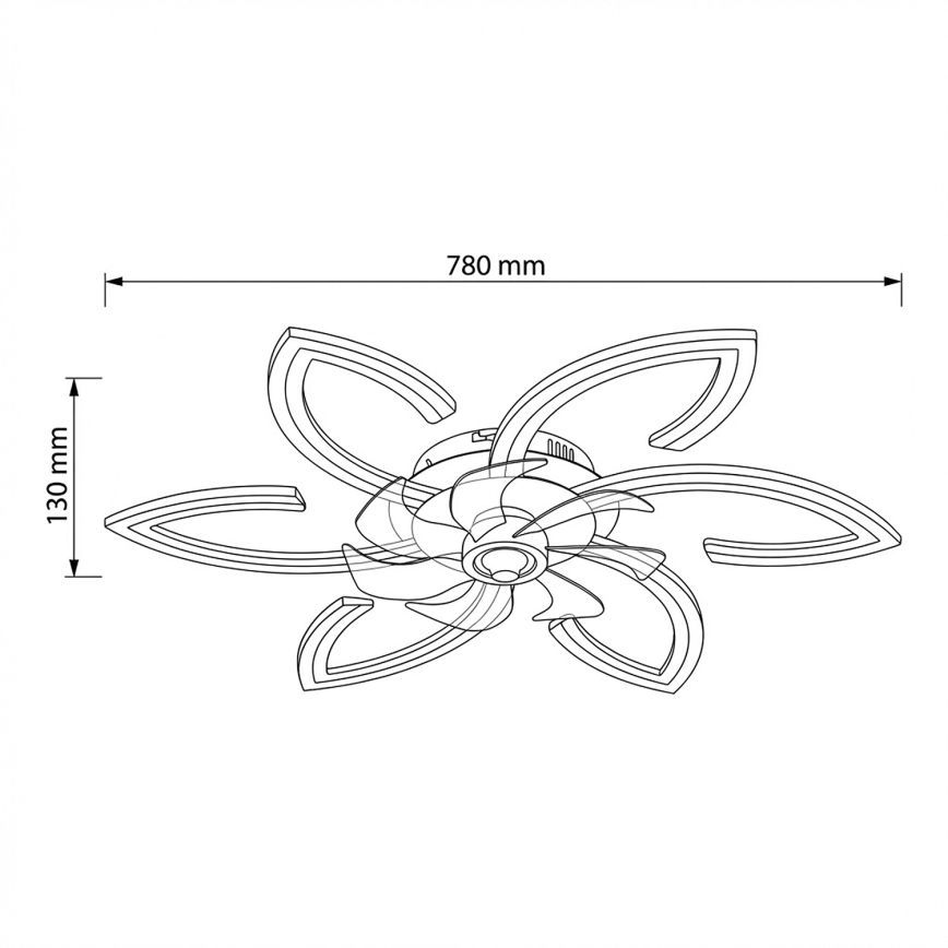 Brilagi - LED-dimmbar takfläkt LED/34W/230V 3000-6500K Ø 78 cm guld + fjärrkontroll