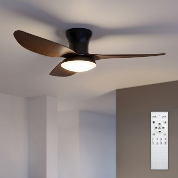 Brilagi - Dimmbar LED-takfläkt LED/38W/230V 3000-6500K Ø 100 cm svart/brun + fjärrkontroll