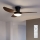Brilagi - Dimmbar LED-takfläkt LED/38W/230V 3000-6500K Ø 100 cm svart/brun + fjärrkontroll