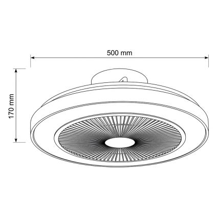 Brilagi - Dimbar LED-takfläkt LED/38W/230V 3000-6500K Ø 50 cm vit/brun + fjärrkontroll