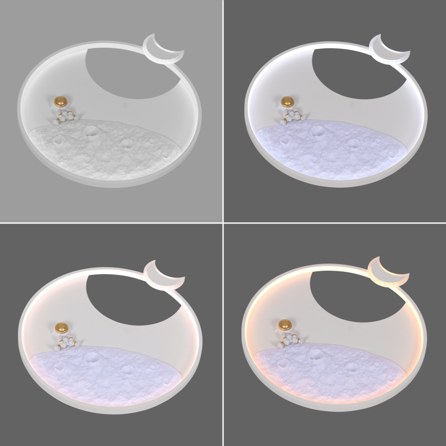 Brilagi - LED Dimmbar barnrumstaklampa ASTRO LED/20W/230V Ø 50 cm 3000–6000K astronaut + fjärrkontroll