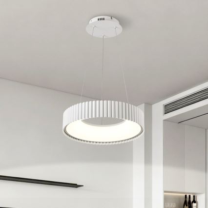 BRILAGI - LED-dimbar pendellampa med vajerupphängning FALCON MODERN LED/30W/230V 3000-6000K Ø 40 cm vit + fjärrkontroll