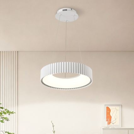 BRILAGI - LED-dimbar pendellampa med vajerupphängning FALCON MODERN LED/30W/230V 3000-6000K Ø 40 cm vit + fjärrkontroll