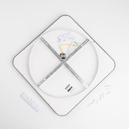 Brilagi - LED-dimbar takarmatur FALCON SLIM LED/50W/230V 3000-6500K 50x50 cm svart + fjärrkontroll