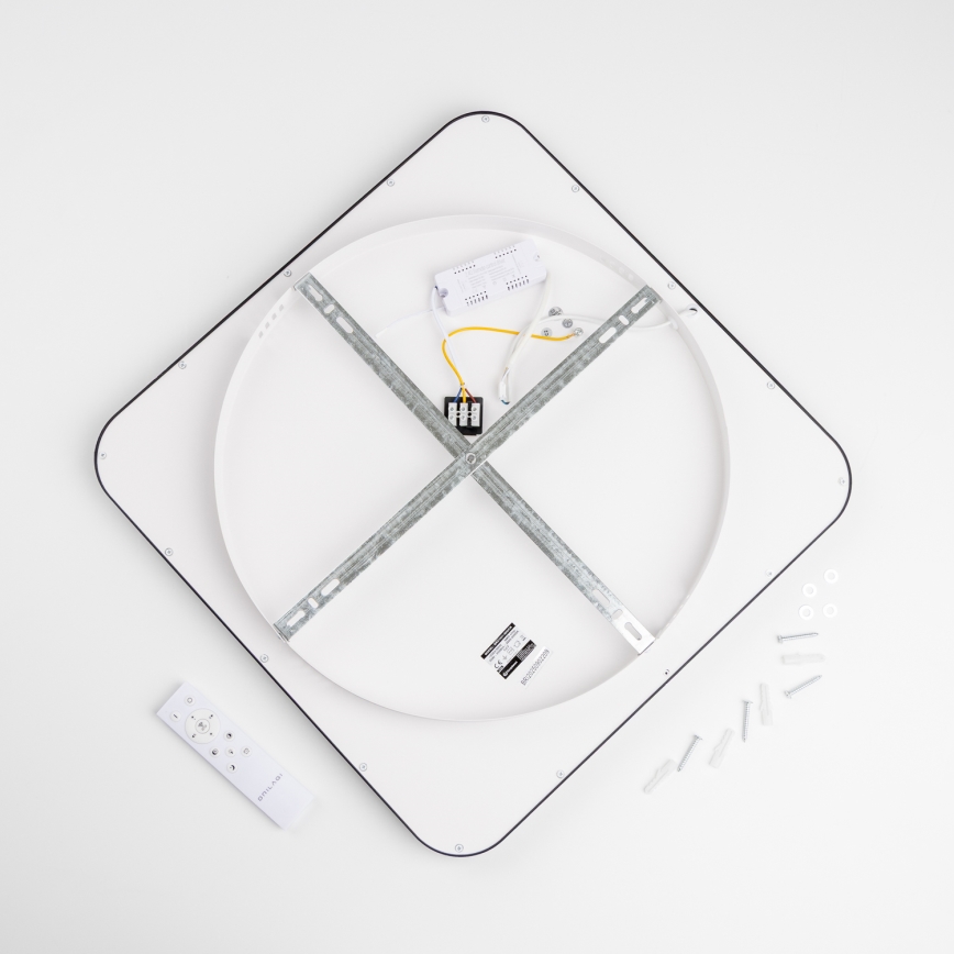 Brilagi - LED-dimbar takarmatur FALCON SLIM LED/50W/230V 3000-6500K 50x50 cm svart + fjärrkontroll