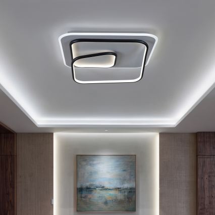 BRILAGI - LED Dimbart takarmatur FLARE LED/81W/230V 3000-6000K 50x50 cm vit/svart + fjärrkontroll