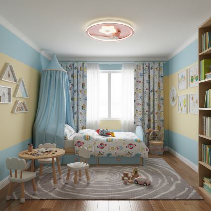 Brilagi - LED-dimmbar barn-taklampa BUNNY LED/83W/230V 3000–6000K Ø 49 cm + fjärrkontroll