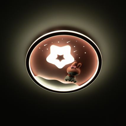 Brilagi - LED-dimmbar barn-taklampa BUNNY LED/83W/230V 3000–6000K Ø 49 cm + fjärrkontroll